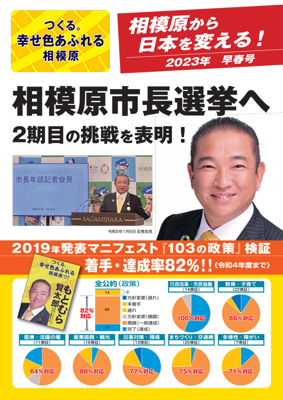 「相模原から日本を変える!季刊・2023年早春号」表紙